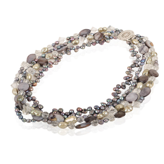 Multi Strand Pearl | Grey