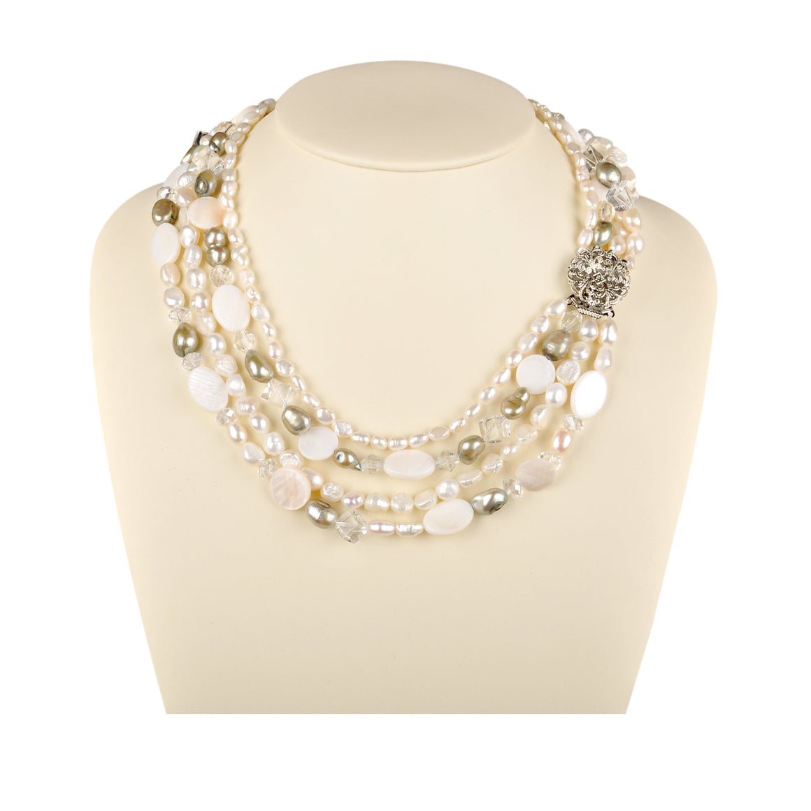 Multi Strand Pearl | White