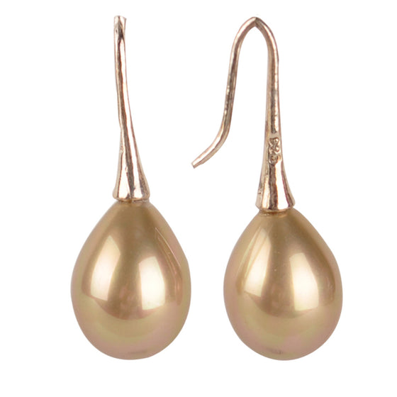 Shell Pearl Earrings | Champagne