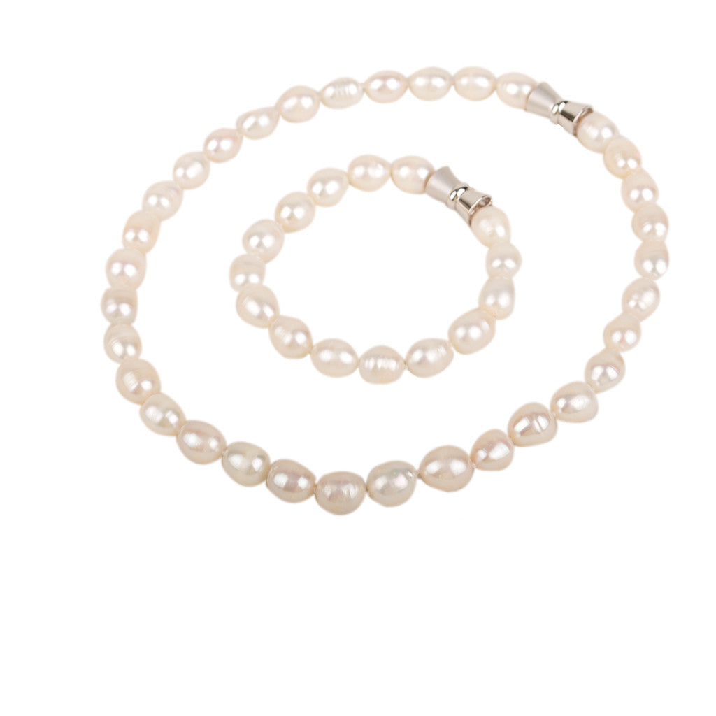 Magnetic Clasp Pearl Set | 47cm